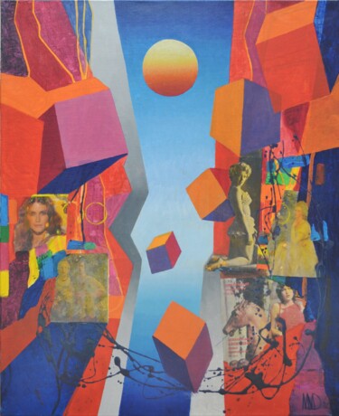 Painting titled "Dream #46" by Mihail Mantulin, Original Artwork, Oil Mounted on Wood Stretcher frame