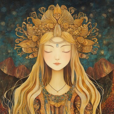 Digital Arts titled "The Crown of Quiet…" by Natalia Kaminskaya, Original Artwork, 2D Digital Work