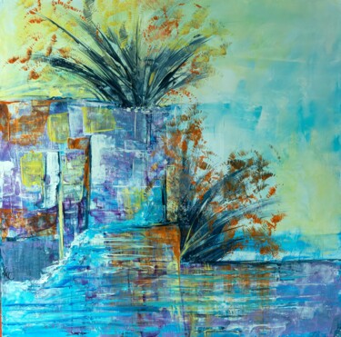 Peinture intitulée "Effervescence" par Françoise Dugourd-Caput, Œuvre d'art originale, Huile Monté sur Châssis en bois