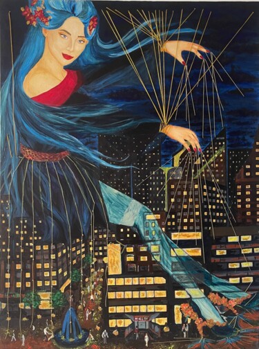 "Manipulation" başlıklı Tablo Yuliia Pylypenko tarafından, Orijinal sanat, Akrilik Ahşap Sedye çerçevesi üzerine monte edilm…