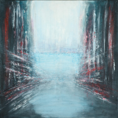 Painting titled "City Dreams II" by Peter Stahr, Original Artwork, Acrylic Mounted on Wood Stretcher frame