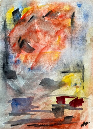 Painting titled "Смешанные чувства п…" by Iuliia Antoniuk, Original Artwork, Watercolor