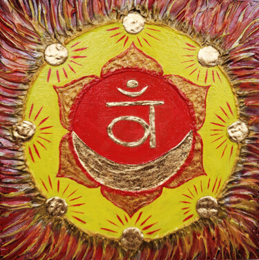 Картина под названием "Swadhisthana Chakra…" - Наталья Поповцева, Подлинное произведение искусства, Акрил