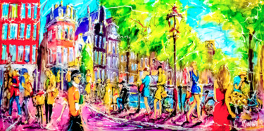 "Street of Amsterdam…" başlıklı Tablo Mathias (1975) tarafından, Orijinal sanat, Akrilik