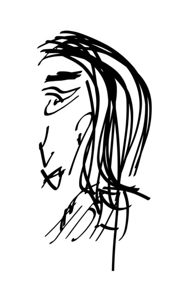 Ζωγραφική με τίτλο "PROFIL" από Claire Augé, Αυθεντικά έργα τέχνης, Ψηφιακή ζωγραφική Τοποθετήθηκε στο Αλουμίνιο