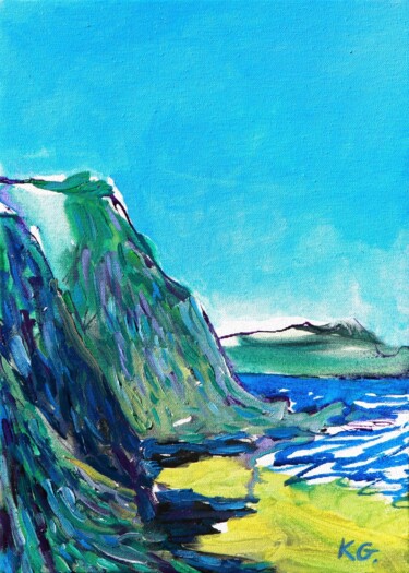 Ζωγραφική με τίτλο "The shores of the B…" από Gábor Kentelki, Αυθεντικά έργα τέχνης, Λάδι Τοποθετήθηκε στο Ξύλινο φορείο σκε…