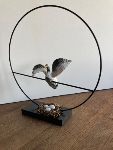 Sculpture titled "Le Retour" by Martine Magritte, Original Artwork, Clay