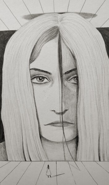 Σχέδιο με τίτλο "Faïdra" από Milto Sideris, Αυθεντικά έργα τέχνης, Στυλό