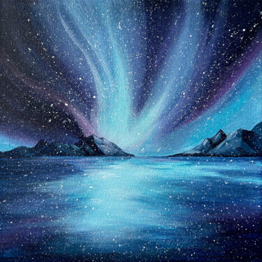 "Northern Lights 6.…" başlıklı Tablo Tatiana Skrynnikova tarafından, Orijinal sanat, Akrilik Diğer sert panel üzerine monte…