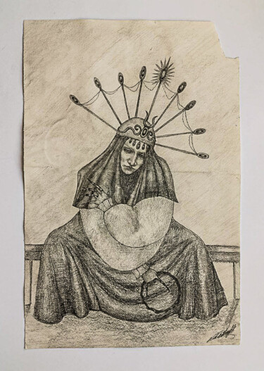 "After the Prayer" başlıklı Resim Abigail Basina tarafından, Orijinal sanat, Kalem