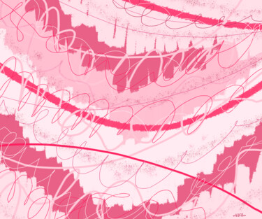 Digital Arts titled "Simple Pastel Pink…" by Vafa Majidli, Original Artwork, Digital Painting