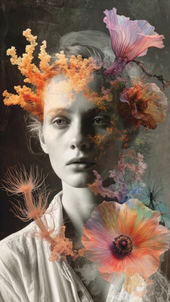 "Sea flower jewelry" başlıklı Dijital Sanat Marianetta tarafından, Orijinal sanat, AI tarafından oluşturulan görüntü