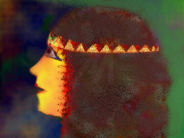 Arte digital titulada "The Beloved of Aton" por Hassan Maamoun, Obra de arte original, Pintura Digital