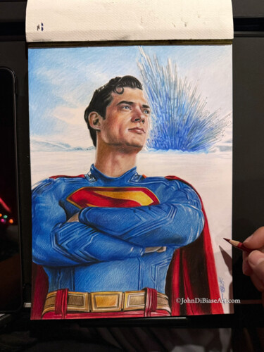 Рисунок под названием "Superman 2025 Freeh…" - John Dibiase, Подлинное произведение искусства, Карандаш