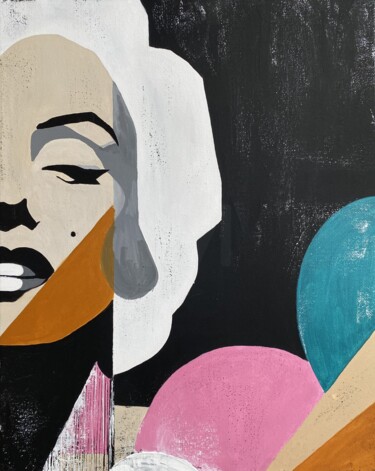 "Marilyn Monroe Abst…" başlıklı Tablo Yuche tarafından, Orijinal sanat, Akrilik Ahşap Sedye çerçevesi üzerine monte edilmiş