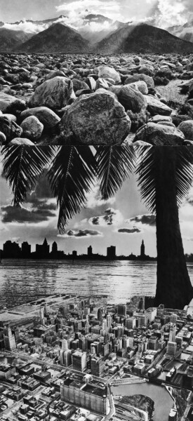 Collages getiteld "City Beach Rocks" door Nicolas Bruneaux, Origineel Kunstwerk, Collages