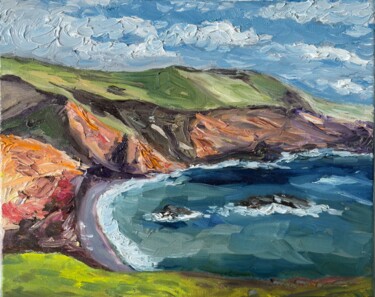 Painting titled "Madeira Coast" by Olga Gorbachyova, Original Artwork, Oil