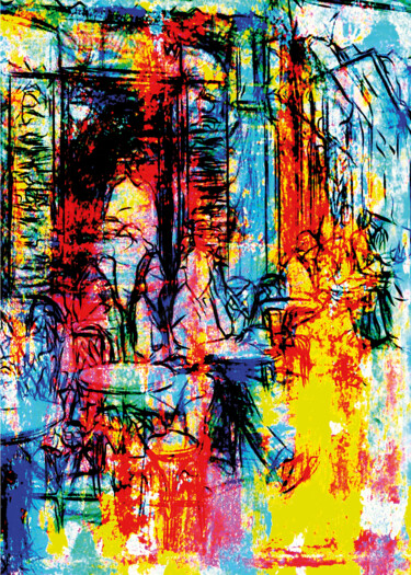 "Montmartre-Impressi…" başlıklı Tablo Lee Eggstein tarafından, Orijinal sanat, Akrilik Ahşap Sedye çerçevesi üzerine monte e…