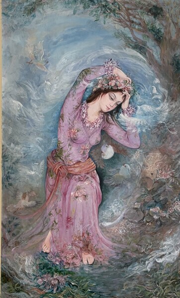 Pintura titulada "The Fairy Being" por Shahrzad Momenzadeh, Obra de arte original, Acrílico