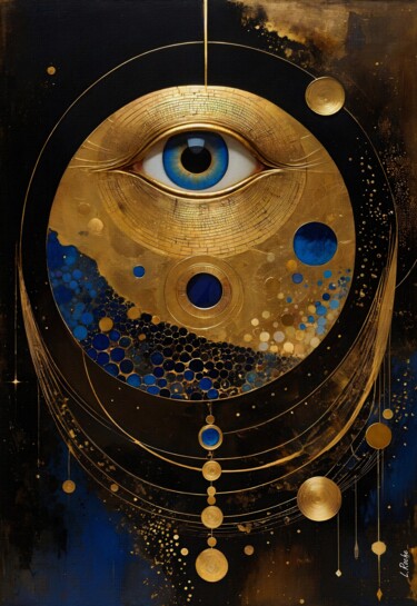 Peinture intitulée "OJO DIVINO" par L.Roche, Œuvre d'art originale, Acrylique Monté sur Autre panneau rigide