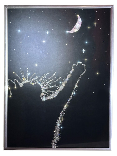 "Mystical Night" başlıklı Tablo Эль Алекс tarafından, Orijinal sanat, Cam Karton üzerine monte edilmiş