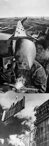 Collages getiteld "Swamps Welder Dam" door Nicolas Bruneaux, Origineel Kunstwerk, Collages