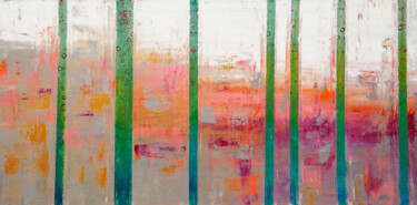 Peinture intitulée "Parallel Fields 6" par Hilary Winfield, Œuvre d'art originale, Acrylique Monté sur Châssis en bois