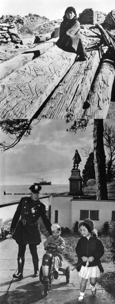 Collages getiteld "Friendly Smith Vill…" door Nicolas Bruneaux, Origineel Kunstwerk, Collages