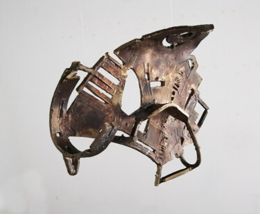 Скульптура под названием "Besoko Hitza" - Camile Duhart Dode, Подлинное произведение искусства, Бронза