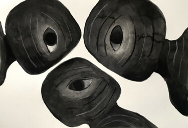 Σχέδιο με τίτλο "Serie Corpóreo 10" από Lourdes Gallegos, Αυθεντικά έργα τέχνης, Γραφίτης