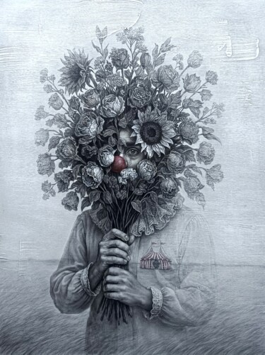 Dessin intitulée "" Nada es cómo ante…" par Angel Leon, Œuvre d'art originale, Fusain Monté sur Châssis en bois