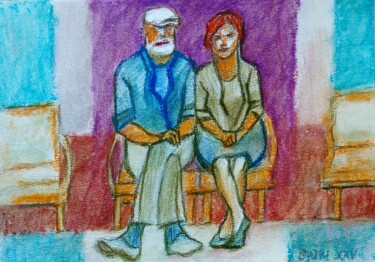 Pintura titulada "Duble portret" por Slobodan Spasojevic (Spaki), Obra de arte original, Pastel
