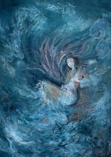 Pintura titulada "In the Deeps" por Shahrzad Momenzadeh, Obra de arte original, Acrílico