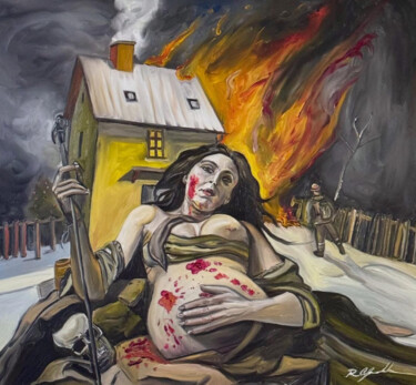 Pittura intitolato "A Safe Place" da Roberto Cafarotti, Opera d'arte originale, Olio Montato su Telaio per barella in legno