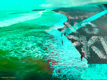 Digitale Kunst mit dem Titel "Quiet rising water" von Frederic Kappa, Original-Kunstwerk, Manipulierte Fotografie