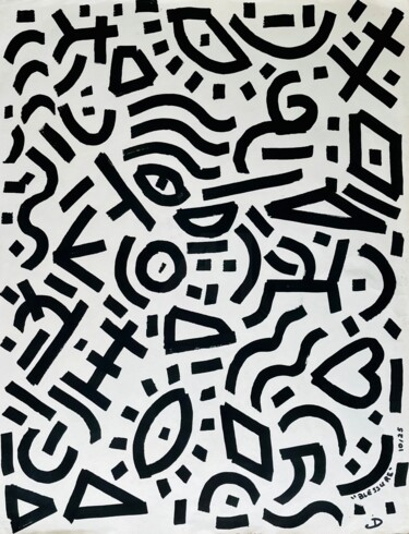 Malerei mit dem Titel "" BLESSURE "" von Davys Jeune, Original-Kunstwerk, Acryl Auf Plexiglas montiert