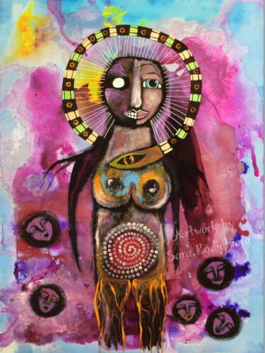 "Goddess Hel" başlıklı Tablo Sara Rodighiero tarafından, Orijinal sanat, Akrilik