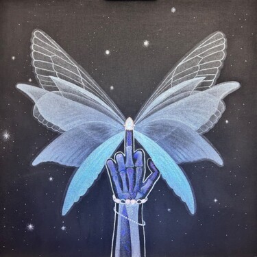 Painting titled "Symbol of awakening" by Eva Vlasova, Original Artwork, Acrylic Mounted on Wood Stretcher frame