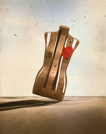 Fotografia zatytułowany „Maniquie con corazón” autorstwa Oriol Jolonch, Oryginalna praca, Fotomontaż