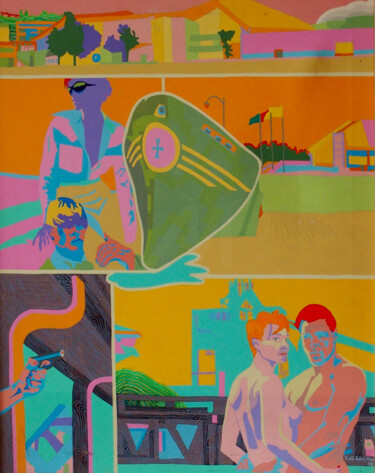 "BD Boulogne-sur-Mer" başlıklı Tablo Yves Aubry (Aubrymore) tarafından, Orijinal sanat, Akrilik Ahşap Sedye çerçevesi üzerin…