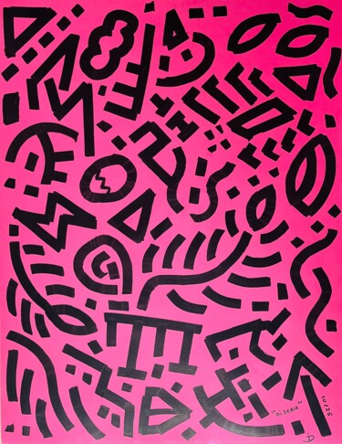 Malerei mit dem Titel "" OISEAU "" von Davys Jeune, Original-Kunstwerk, Acryl Auf Holzplatte montiert