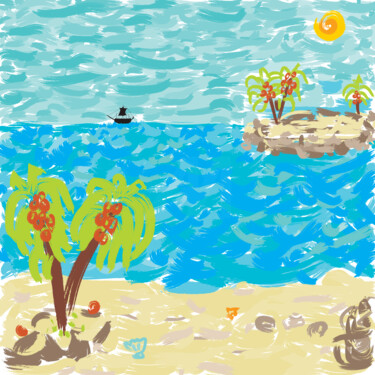 "Tropical Island Esc…" başlıklı Dijital Sanat Umar Danish tarafından, Orijinal sanat, Dijital Resim