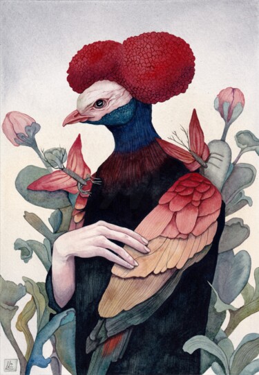 Painting titled "Life is Strange" by Lisa Lennon, Original Artwork, Watercolor