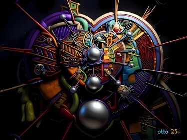 "Coeur Évolutif" başlıklı Dijital Sanat Otto tarafından, Orijinal sanat, AI tarafından oluşturulan görüntü