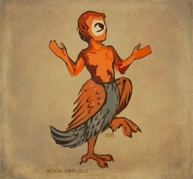 Arte digital titulada "mostrojo medieval 19" por Ojolo, Obra de arte original, Pintura Digital