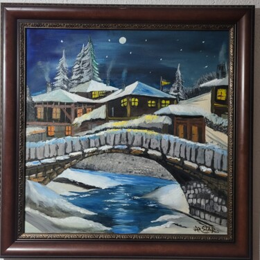 "Winter Bridge Villa…" başlıklı Tablo Arstar tarafından, Orijinal sanat, Petrol
