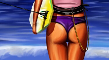 "F.O.I.L." başlıklı Tablo Sasha Fofanova tarafından, Orijinal sanat, Dijital Resim Ahşap Sedye çerçevesi üzerine monte edilm…