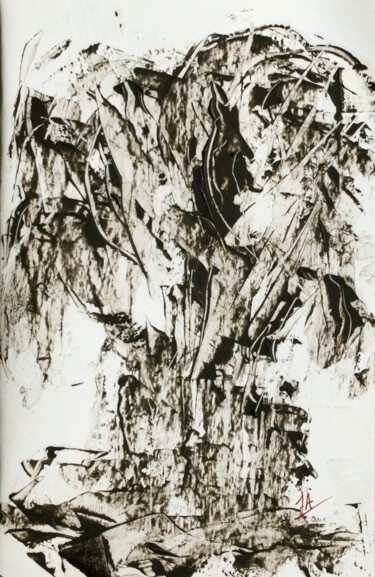 Σχέδιο με τίτλο "ARBRE A SOI" από Jeannette Allary, Αυθεντικά έργα τέχνης, Λάδι