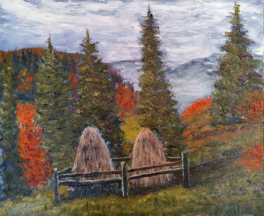 Pittura intitolato "Luce di montagna" da Maria Galan, Opera d'arte originale, Olio