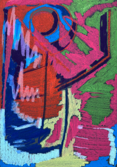 Peinture intitulée ""Scarlet Sails" Abs…" par Evgeniya Minina Zhemi, Œuvre d'art originale, Pastel